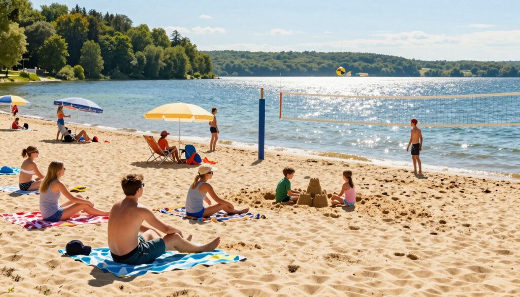 kąpielisko nad jeziorem żywieckim