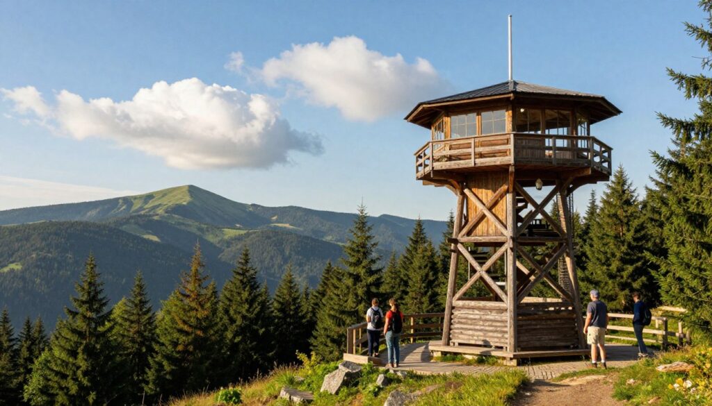 wieża widokowa w Beskidach