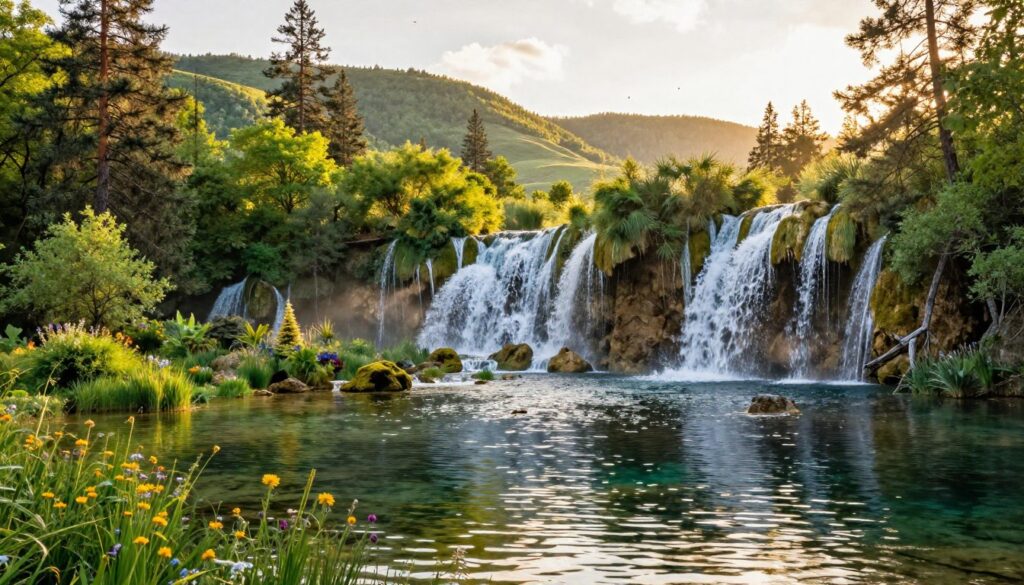 wodospady i jeziora w Wiśle